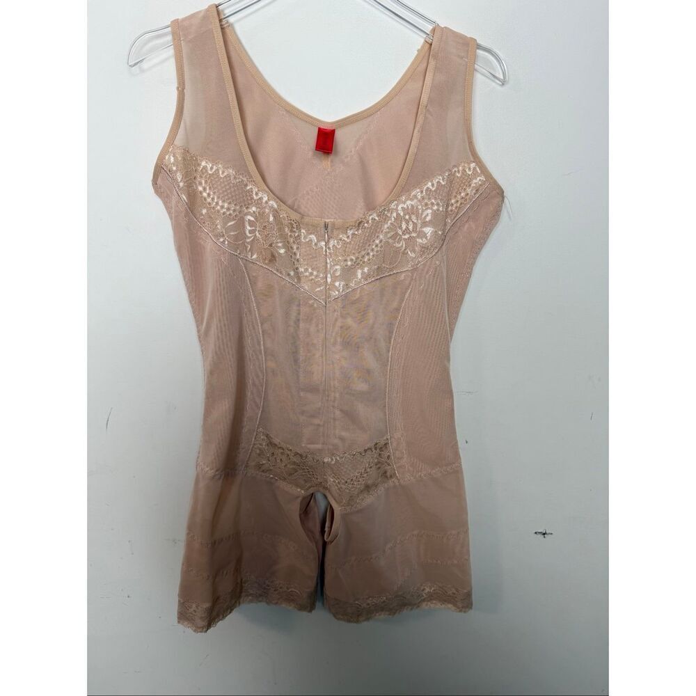 Redefine Nude Lace Full Body Shapwear Bodysuit 2XL Firm Control Waist Cincher Vi
